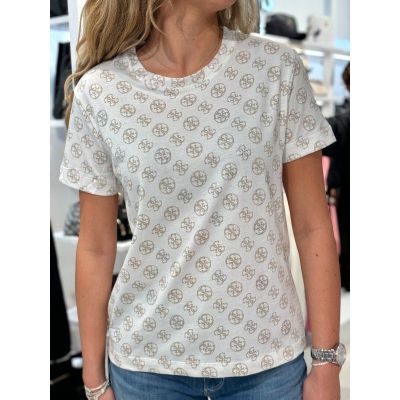 Guess Active - Nomie 4G SS T-Shirt - Crème