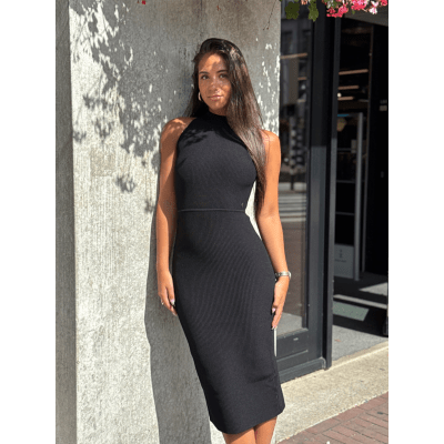 Guess - Sl Ottoman Curve Swtr Dress - Zwart