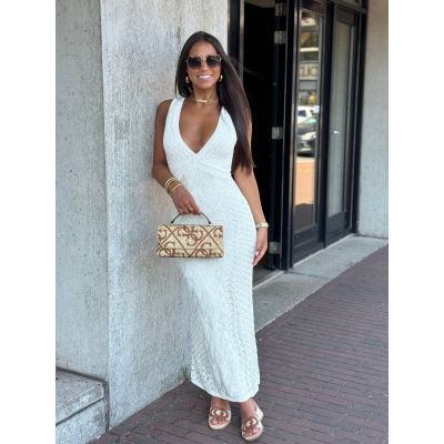 Guess - SL VN Ellie Pointelle Mixed Ma - Wit