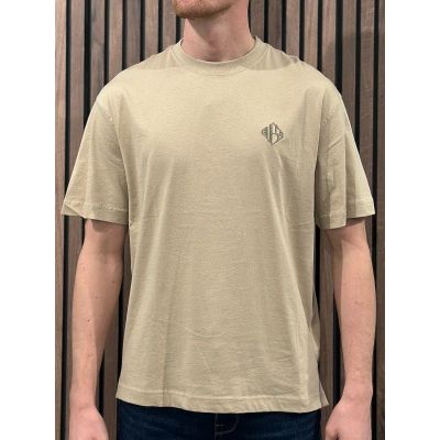 Guess - Ss Cn Diamante Logo Tee - Beige