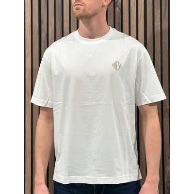 Guess - Ss Cn Diamante Logo Tee - Wit