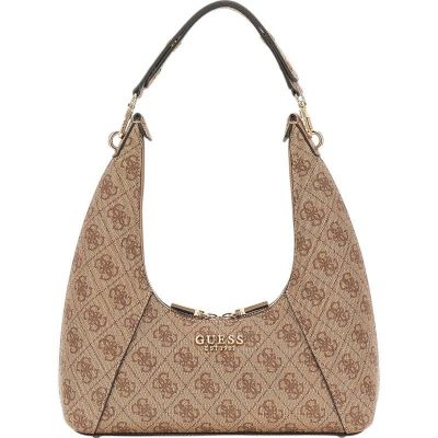 Guess - Calista Top Zip Shoulder Bag - Beige