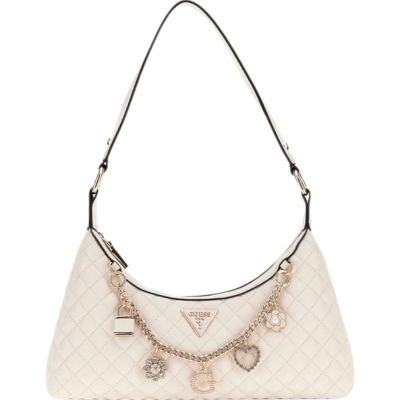 Guess - Everlee Top Zip Shoulder Bag - Wit