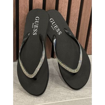 Guess - Flip Flop Rhinestone - Zwart