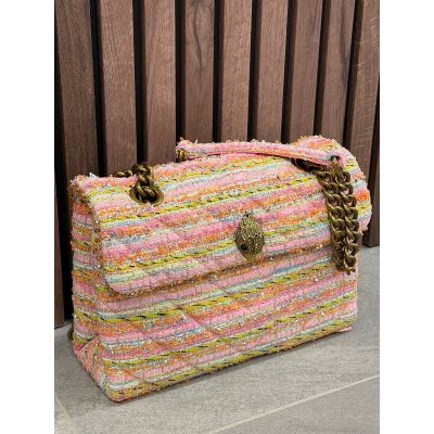 Kurt Geiger - Tweed Kensington Bag - Roze