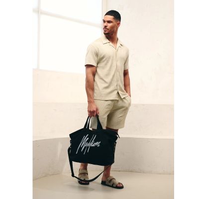 Malelions - Men Emblem Seersucker Shirt - Beige