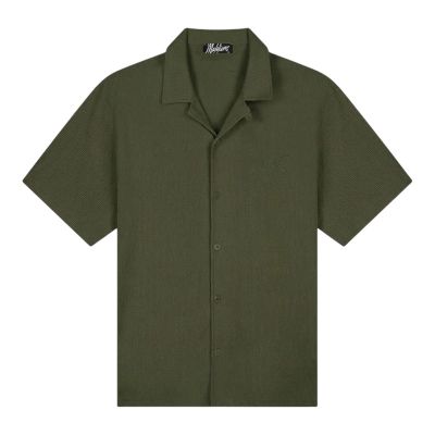 Malelions - Men Emblem Seersucker Shirt - Groen