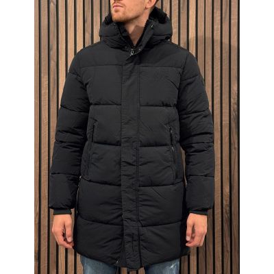 Malelions - Men Mid Lenght Puffer Jacket - Zwart
