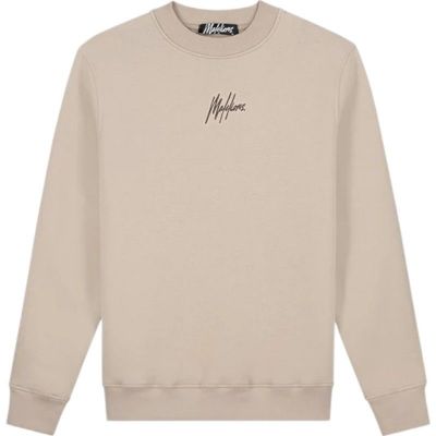 Malelions - Men Striped Signature Sweater - Beige