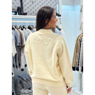 Malelions - Women Oversized Knit Sweater - Beige