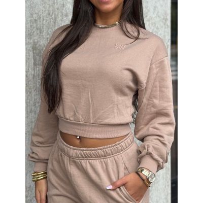 Unique The Label - Peggy Cropped Sweater - Sandy