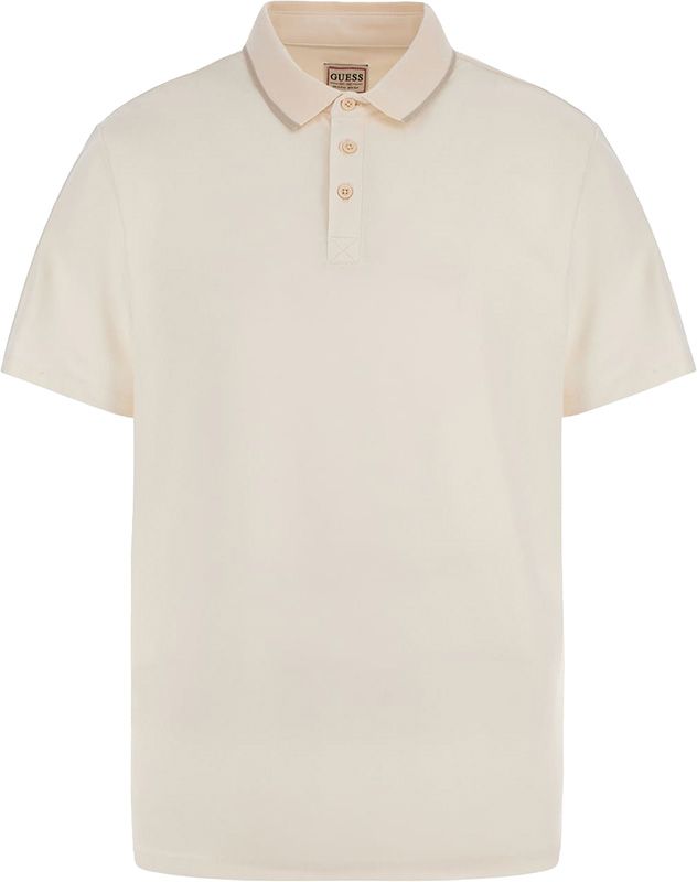 Guess - Es Ss Paul Pique Tape Polo - Beige