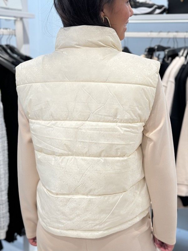 Guess - New 4G Logo Padded Vest - Beige