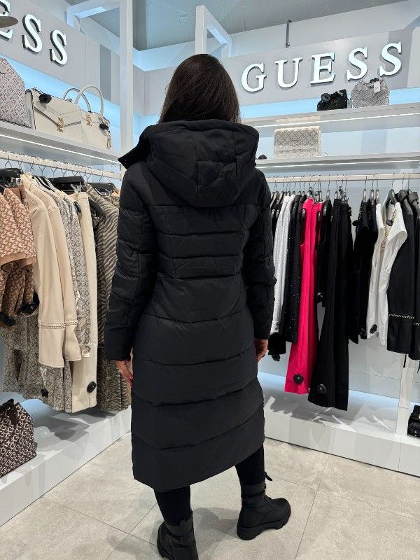 Guess - Carolyn Long Real Down Jkt - Zwart