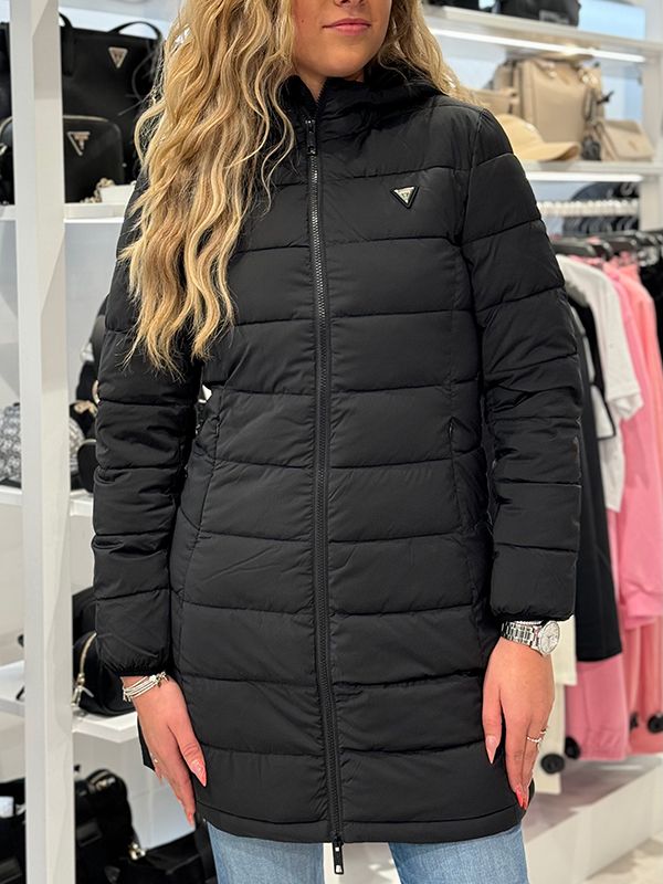 Guess Active - New Aleta Long Puffer Jacket - Zwart