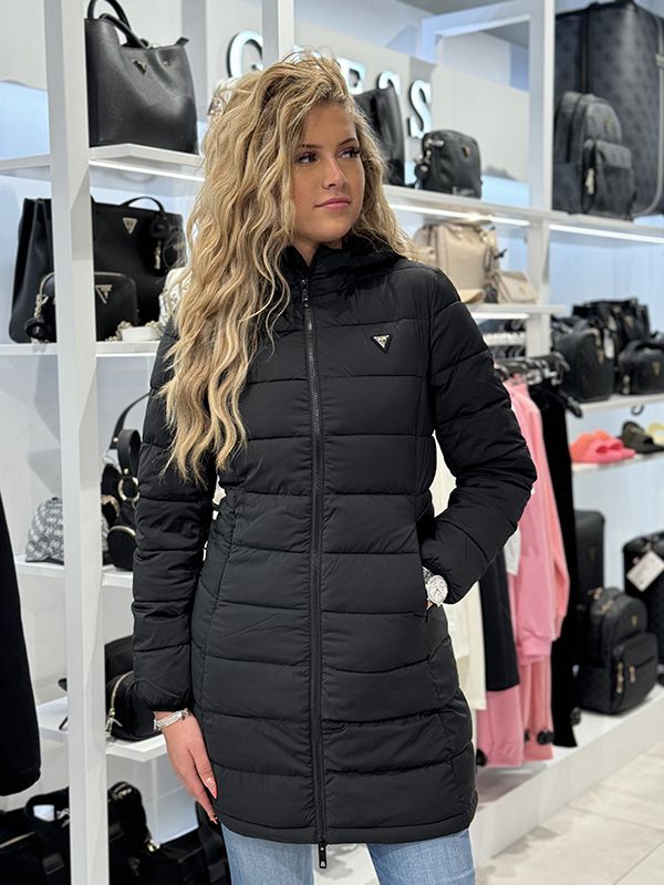 Guess Active - New Aleta Long Puffer Jacket - Zwart