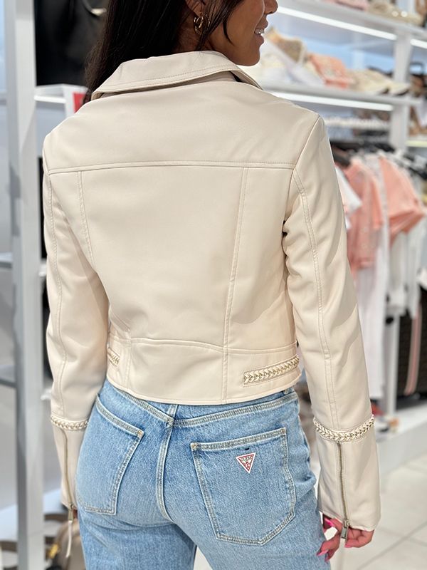 Guess - Alice Chain Cropped Jacket - Beige