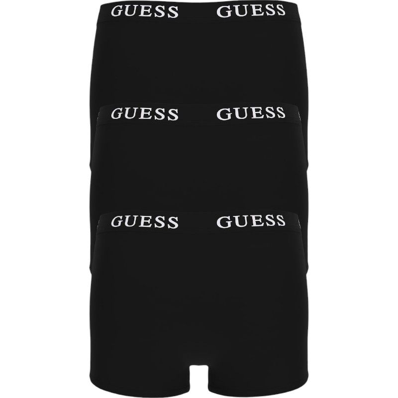 Guess - Placed Logo Boxer Trunk 3 Pack - Zwart