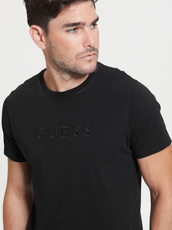 Guess - Ss Classic Pima T-shirt - Zwart