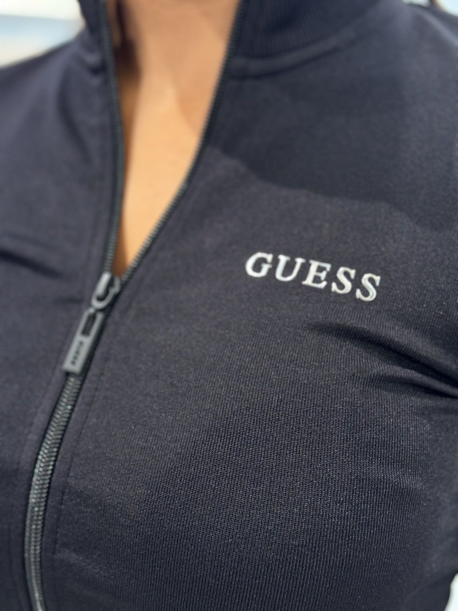 Guess Active - Stacie Seamless Ls Zip Top - Zwart