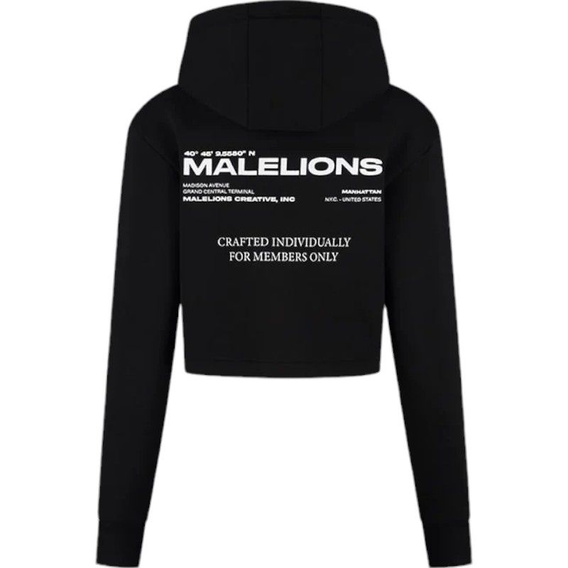 Malelions - Women Avenue Crop Hoodie - Zwart