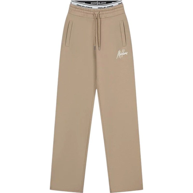 Malelions - Woman Straight Leg Sweatpants - Beige