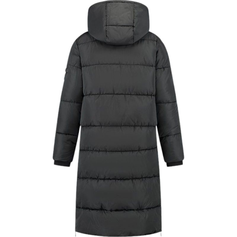 Malelions - Women Signature Long Puffer Jacket - Zwart