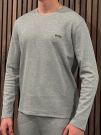 Boss - Waffle LS-Shirt - Grijs