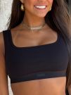 Guess Active - Blossom Rib Bralette - Zwart