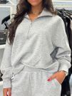 Guess Active - Nat Half-Zip Sweatshirt - Grijs