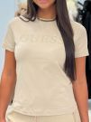 Guess Active - Octavia Rn Ss T-shirt - Beige