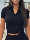 Guess Active - Peony Aop Seamless Ss Top - Zwart
