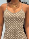 Guess Active - Peony Logomania Active Top - Bruin