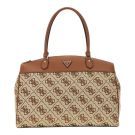 Guess - Audrey Logo Deluxe Dome Tote - Cognac