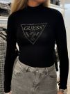 Guess - Ls Evelyn Logo Body - Zwart