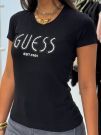 Guess - Cn Ss Guess Logo Tee - Zwart