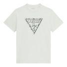 Guess - Cn Ss Triangle Leaves Embroide - Wit