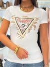 Guess - Cn Ss Triangle Palm Print - Wit