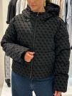 Guess - Daisy Puffer Logo Flock - Zwart