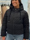 Guess - Daisy Puffer Logo Flock - Zwart