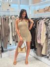 Guess - Egle Mini Dress Swtr - Beige