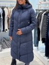 Guess - Gloria Quilted Long Puffer - Blauw