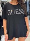 Guess - Guess Logo Long Ss Tee - Zwart