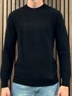 Guess - Harrison Cn Ls Stitch Logo Swt - Zwart