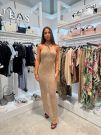Guess - Sl Keyhole Cynthia Dress - Goud