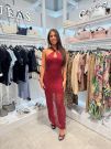 Guess - Sl Keyhole Cynthia Dress - Rood