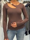 Guess - LS Eleanor Buckle Top - Bruin