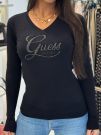 Guess - Ls Vn Stephanie Logo Swtr - Zwart