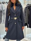 Guess - New Patrice Belted Coat - Blauw
