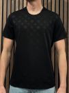 Guess - Nico Embossed Knit Ss Crew - Zwart